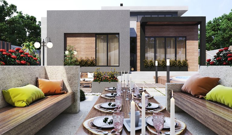 Facade and landscaping design for Mr. Kamalzadeh