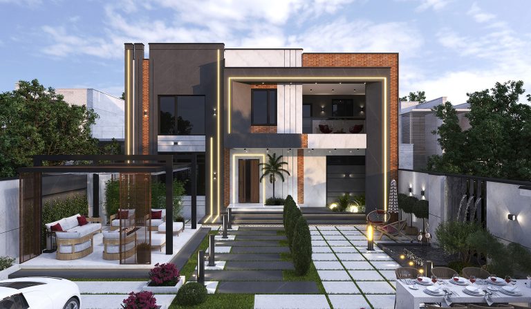 Facade and landscape design of Mr. Dehyadgari