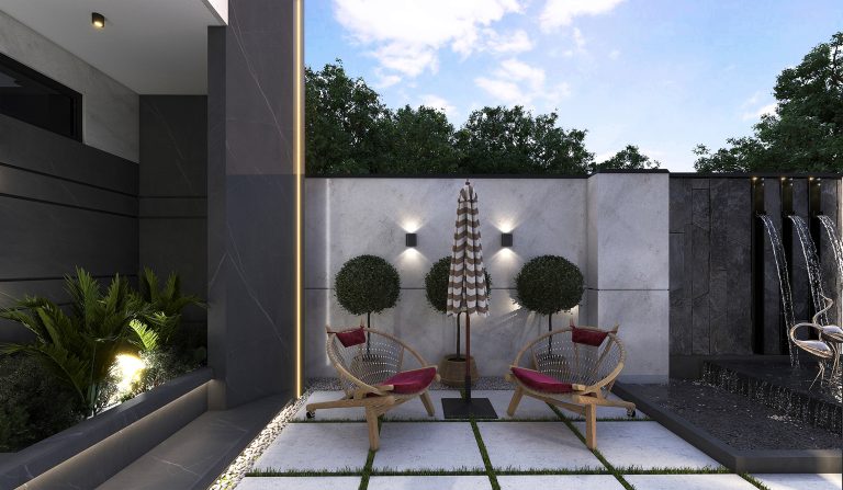 Facade and landscape design of Mr. Dehyadgari