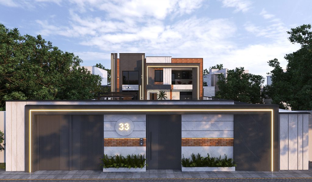 Facade and landscape design of Mr. Dehyadgari"