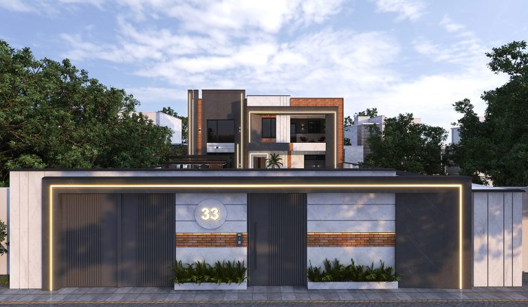 Facade and landscape design of Mr. Dehyadgari"