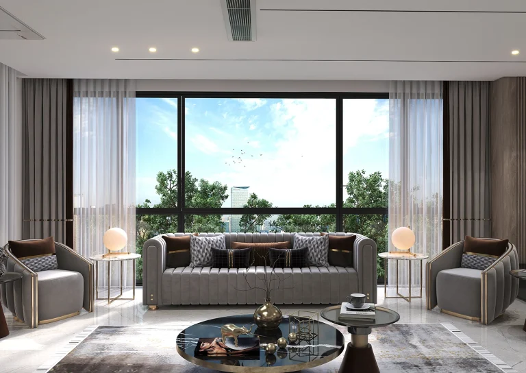 Design of a reception hall with grooved MDF material - MDF -