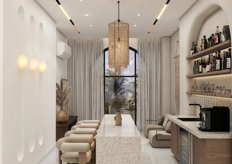 Design of a reception hall with decorative panels _Knauf_Nurkhati material (3)