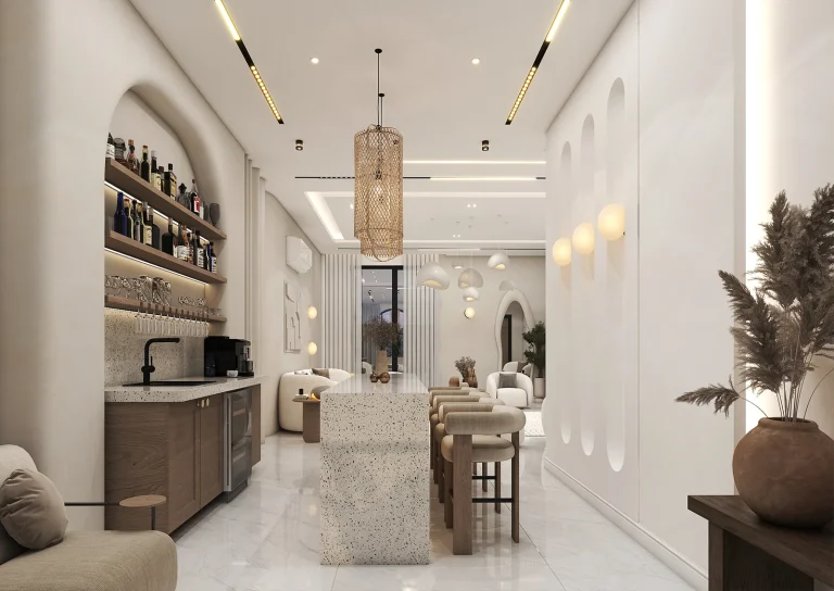 Design of a reception hall with decorative panels _Knauf_Nurkhati material (4)