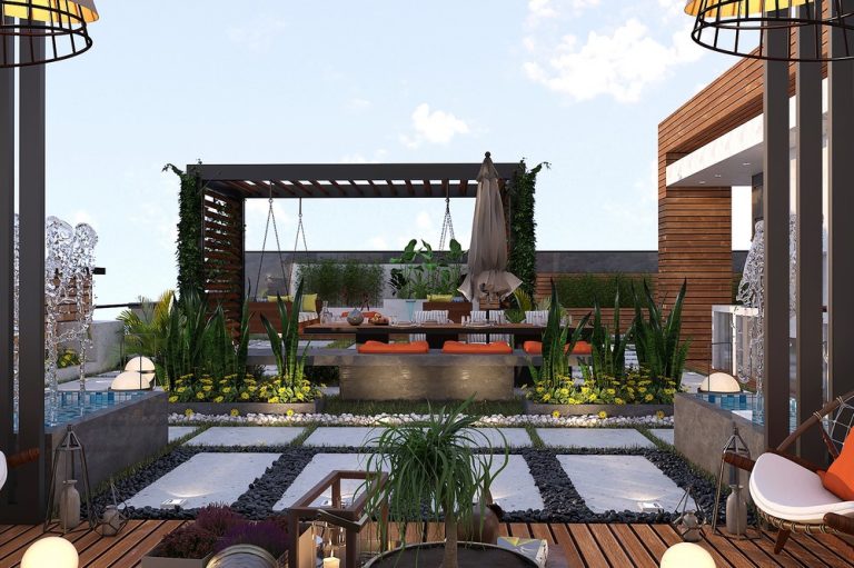 روف گاردن طراحی شده در ایران