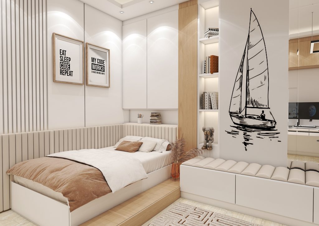 طراحی داخلی اتاق پسر پروژه ی300 متری آقای نامی شیان (4)