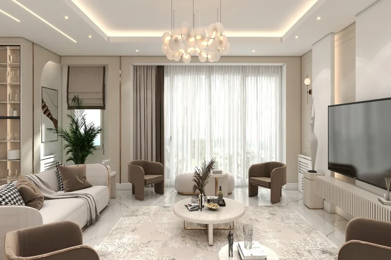 طراحی داخلی اتاق پذیرایی مدرن