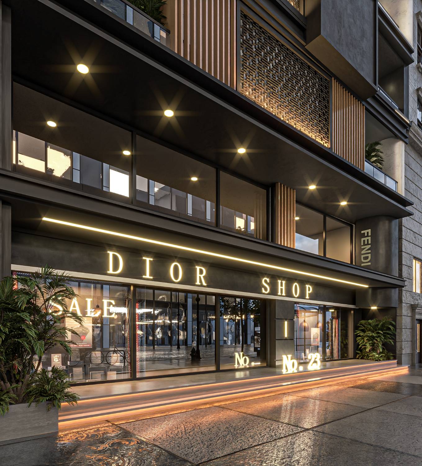 طراحی نما به سبک مدرن پروژه تجاری مسکونی به متراژ 2400 متر در بوشهر