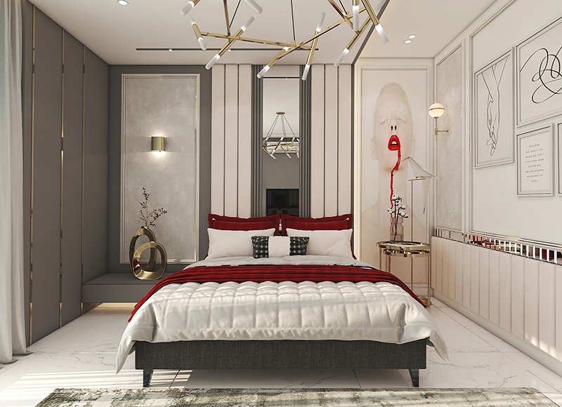 طراحی اتاق خواب طبقه همکف