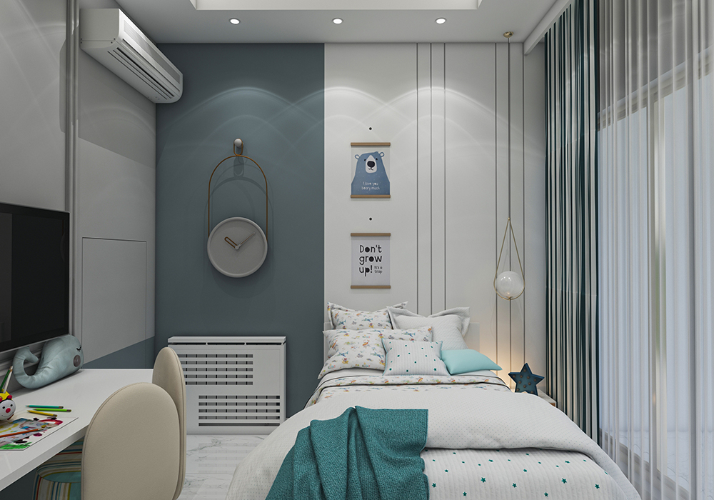 طرای داخلی اتاق پسر