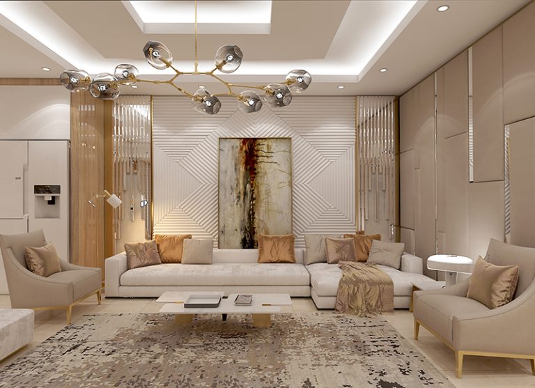 طراحی سالن پذیرایی و آشپزخانه