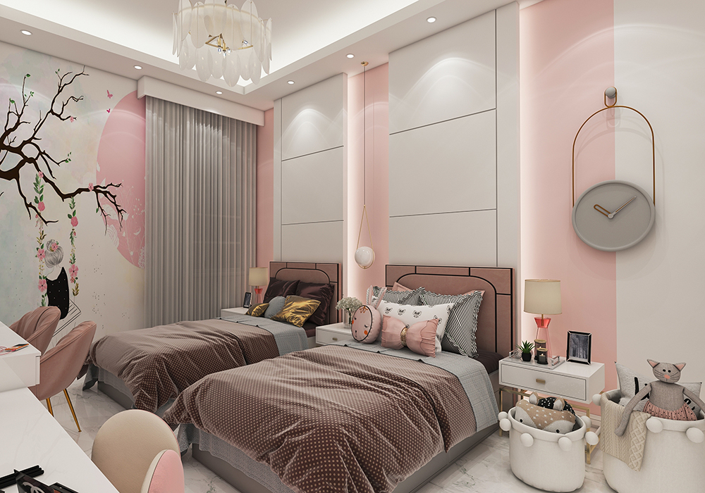 طراحی اتاق خواب دختر