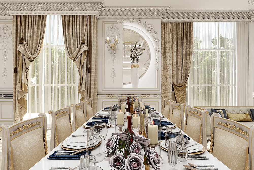 طراحی داخلی سالن و آشپزخانه