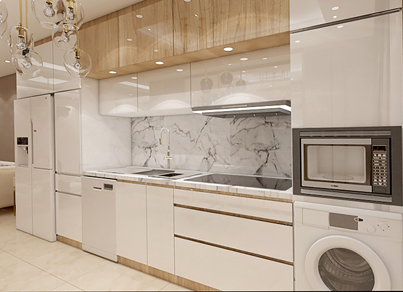 طراحی سالن پذیرایی و آشپزخانه