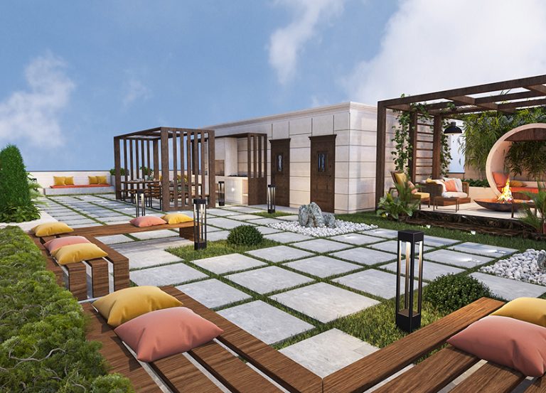 طراحی داخلی روف گاردن