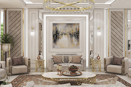 طراحی داخلی سالن پذیرایی وآشپزخانه