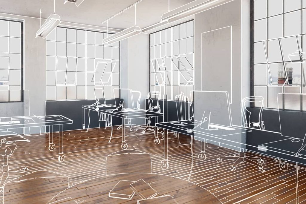 تیم بازسازی ساختمان اداری