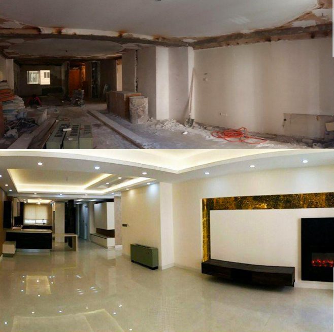 بازسازی ویلا قبل و بعد