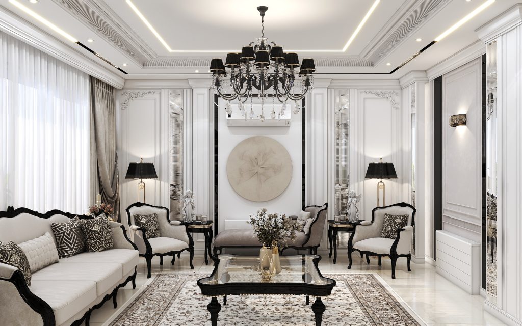 طراحی سالن پذیرایی پروژه آقای انواری