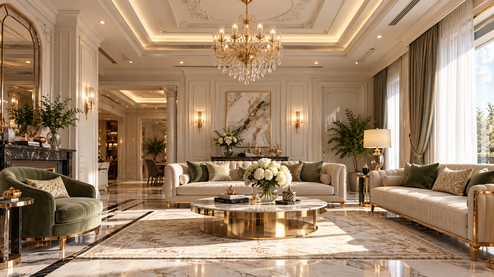 Luxurious Classical Living Room Interior