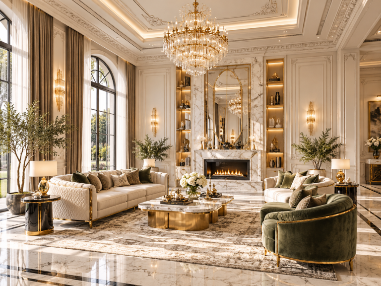 Opulent Neoclassical Living Room