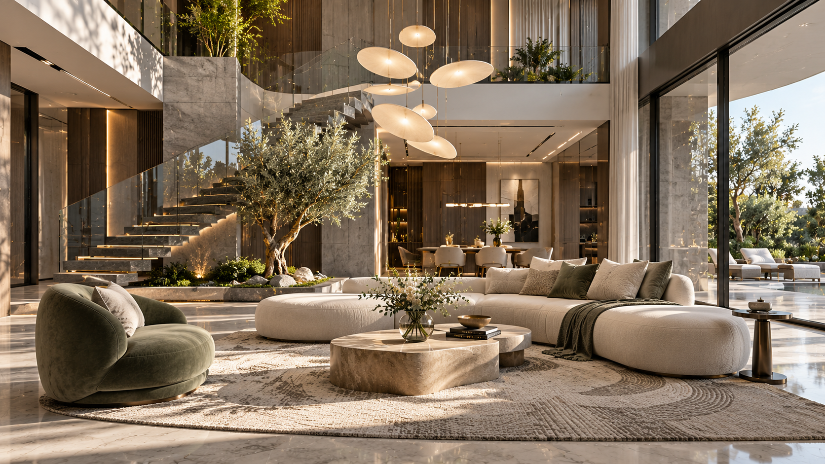 Sunlit Modern Luxury Living Space